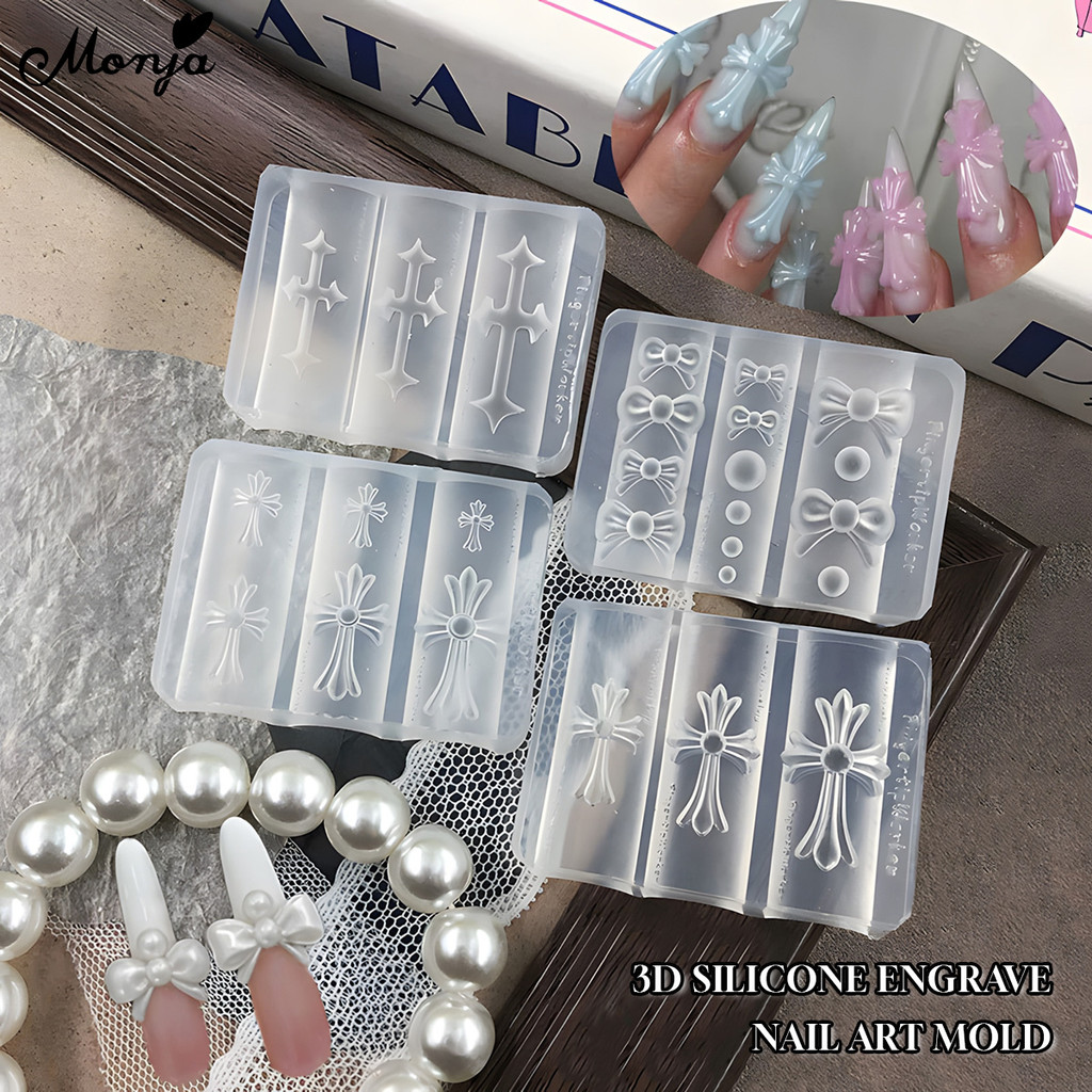Nail Art Gothic - Silikonowe formy do zdobień paznokci w