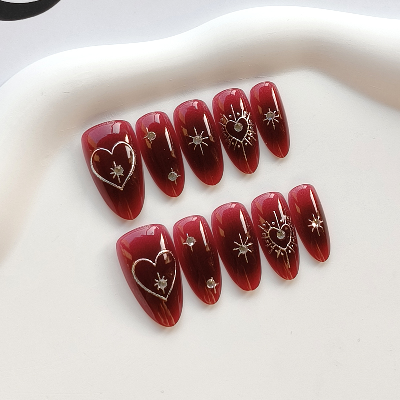 Nail Art Simple Elegant - 10 szt. sztucznych paznokci w stylu