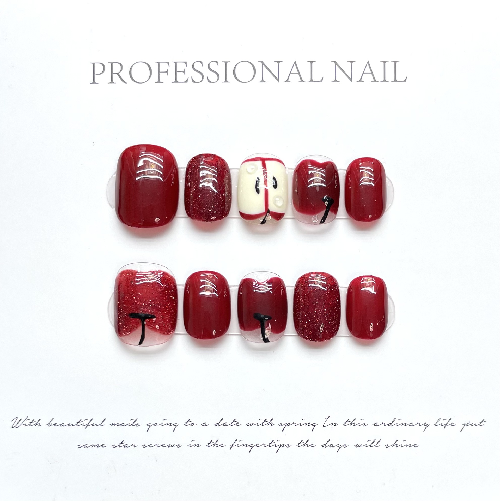 Nail Adhesive Tab - 10 sztuk Luksusowe ręcznie robione paznokcie