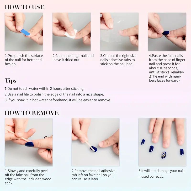 10 SZT. Luksusowe, ręcznie rob – Nail Adhesive Tab recenzja i cena