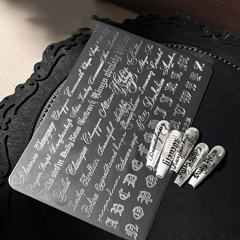 Gotyckie litery kursywne do zd – Nail Art Gothic recenzja i cena