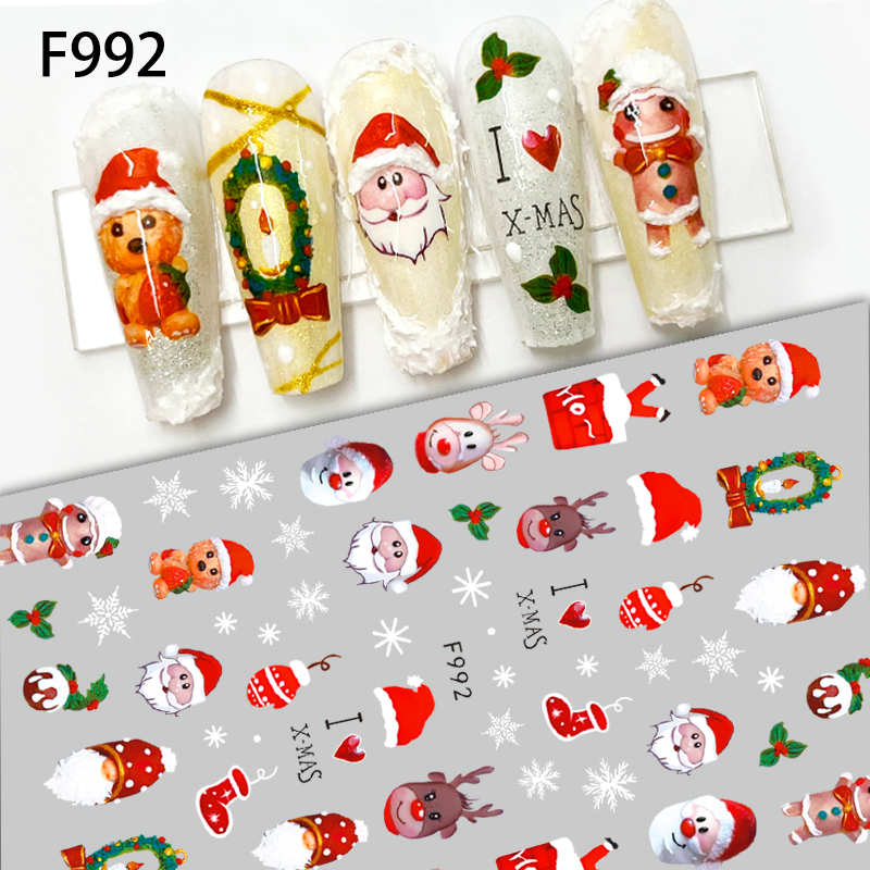 1 szt. 2025 boże narodzenie 3D – Nail Art Xmas 2025 recenzja i cena